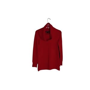 French Connection Mars Red Women's S Red Cowl Neck Pullover Tunic Sweater